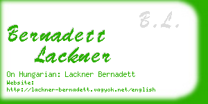 bernadett lackner business card